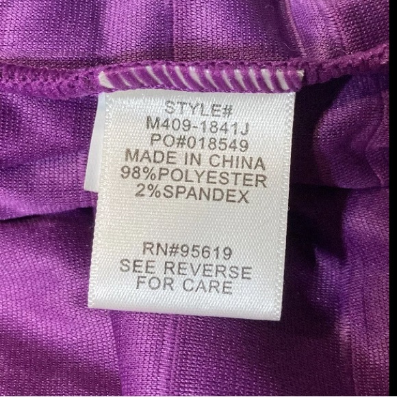 John Paul Richard Magenta Rocker-Chic Ruffled Sleeveless Top (Orig $44) Sz L-NWT - Picture 6 of 9